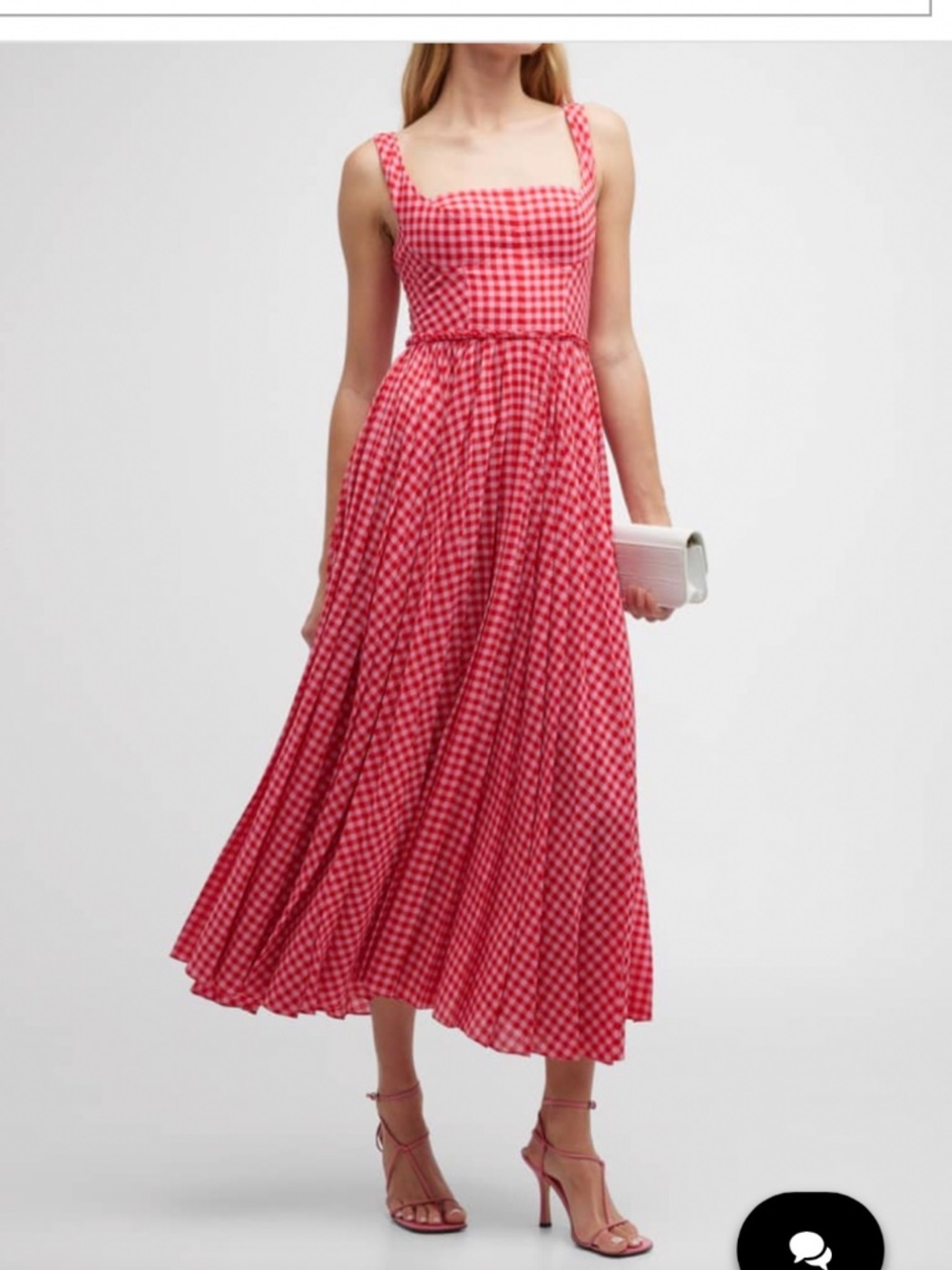 Lela Rose red and pink gingham dress-Sz 12